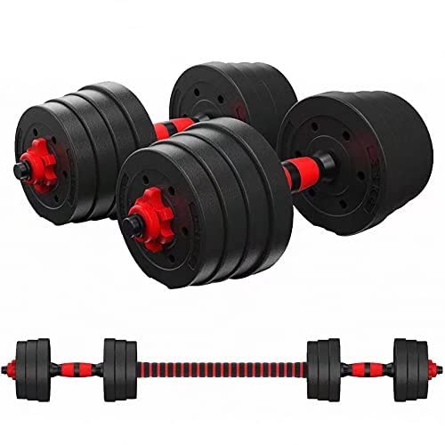 BCBIG 15KG Adjustable Dumbbells & Barbell Set – 2-in-1 Home Gym Weights