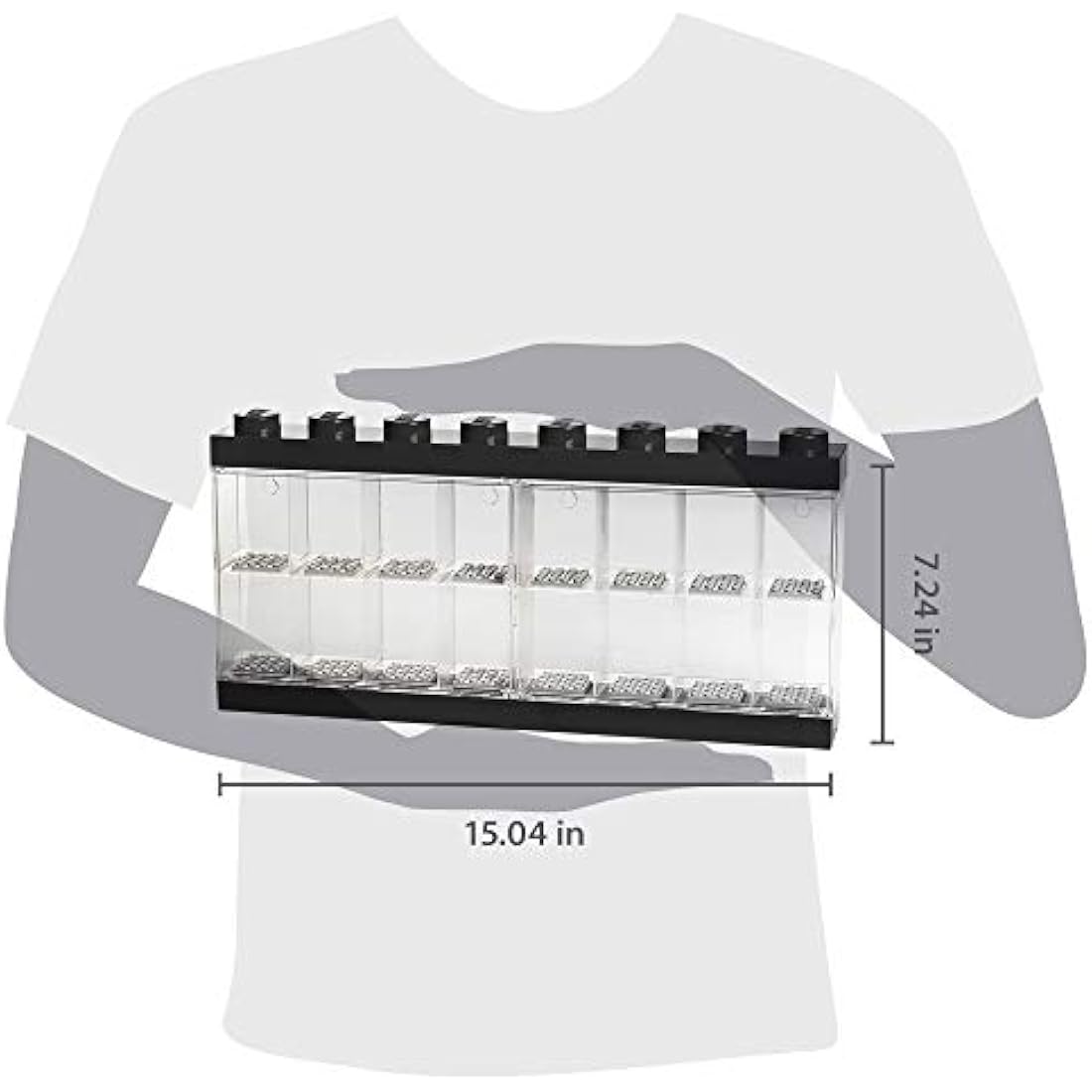 LEGO Minifigure Display Case - Stackable 16-Compartment Wall & Desk Storage