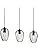 EGLO Newtown 3-Flame Pendant Lamp | Vintage Black Steel Hanging Light