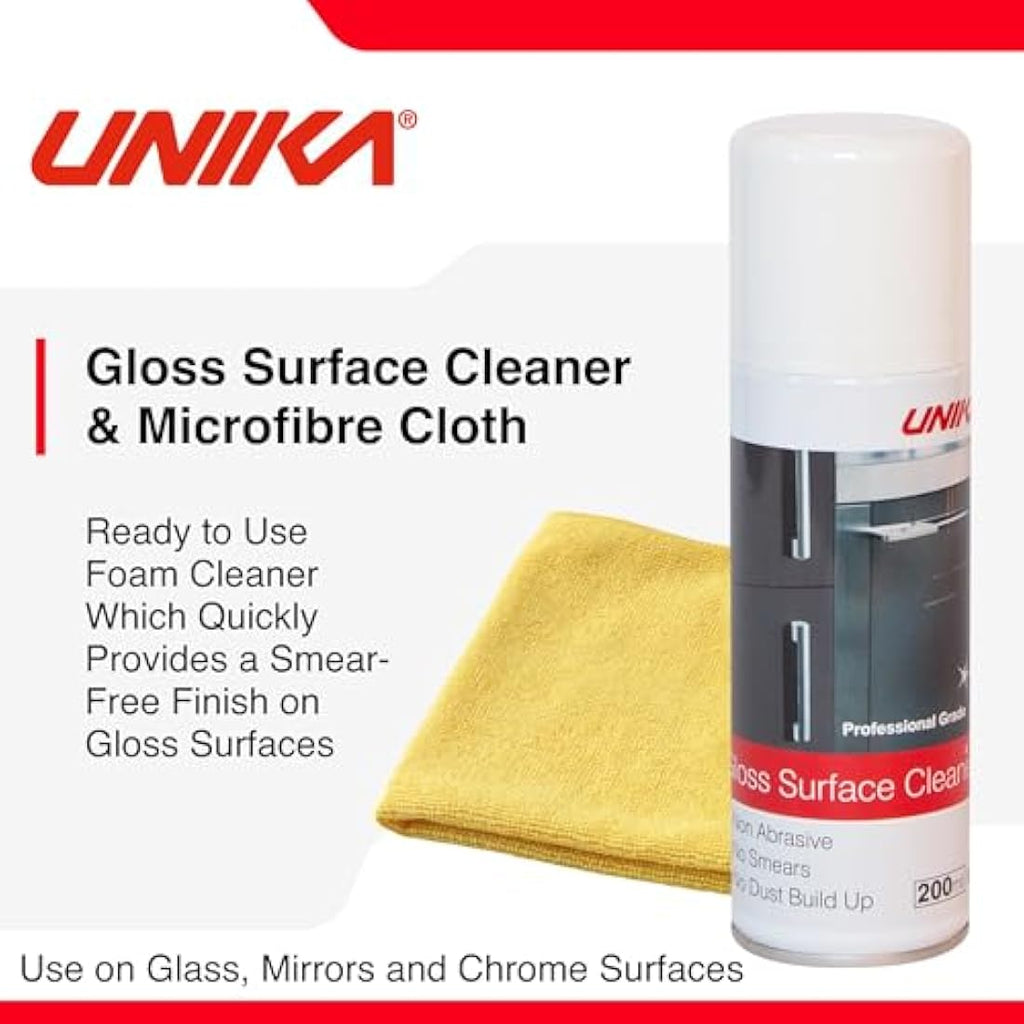 Gloss Surface Cleaner & Microfibre Cloth Twinpack – 2 Pack