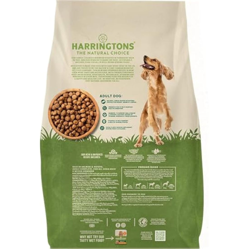 Harringtons Salmon & Potato Dry Adult Dog Food – Natural & Grain Free 18kg