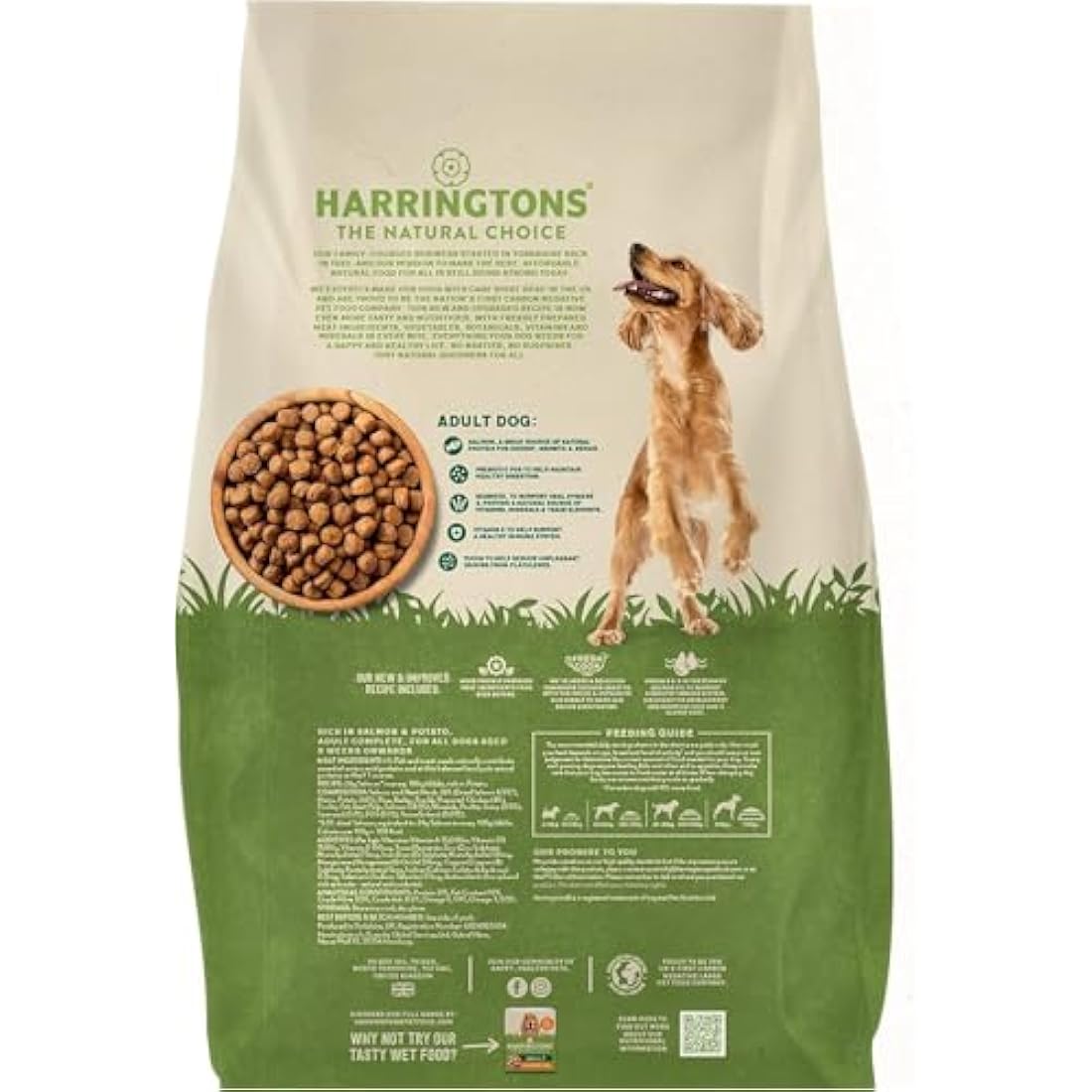 Harringtons Salmon & Potato Dry Adult Dog Food – Natural & Grain Free 18kg