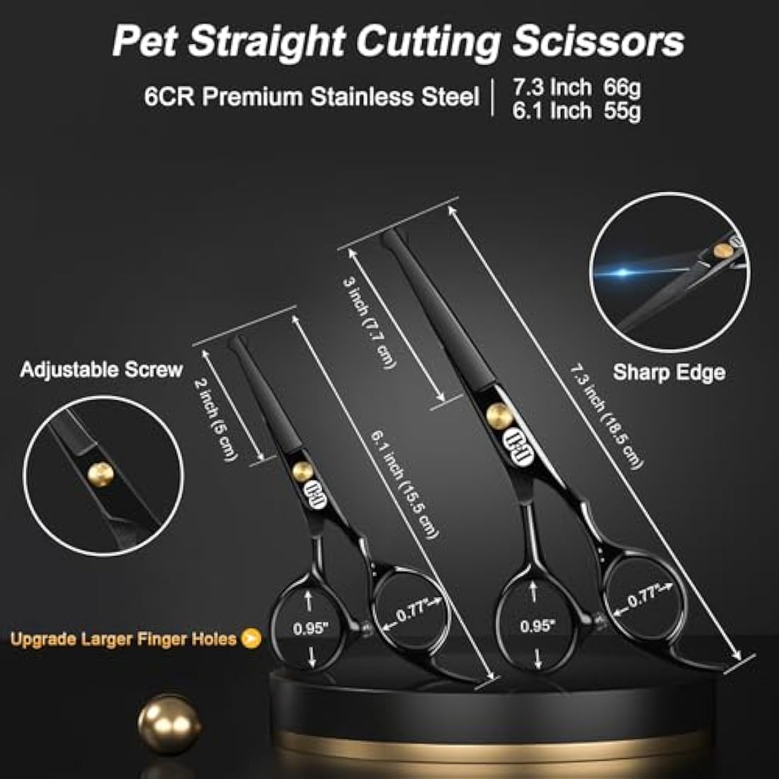 CIICII 10-in-1 Dog Grooming Scissors Kit | Professional Pet Shears Set