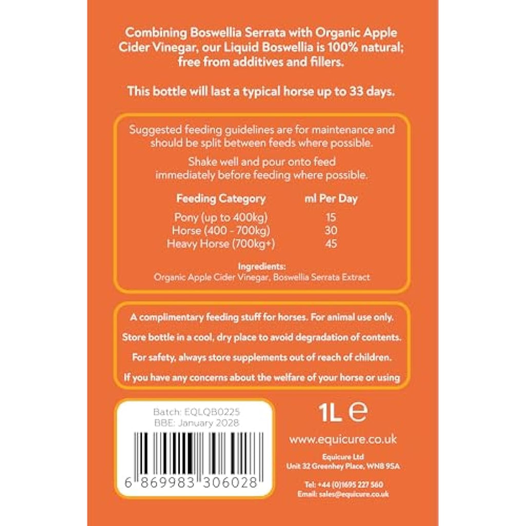 Equicure Liquid Boswellia Joint & Mobility Horse Supplement - 1 Litre
