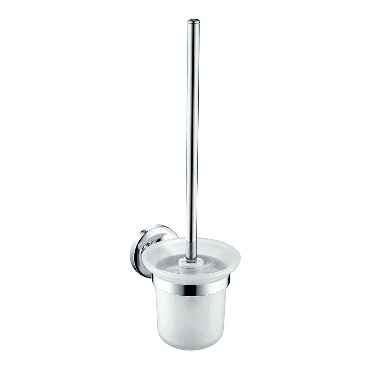 Bristan Solo Wall Hung Toilet Brush - Chrome & Brass Bathroom Accessory