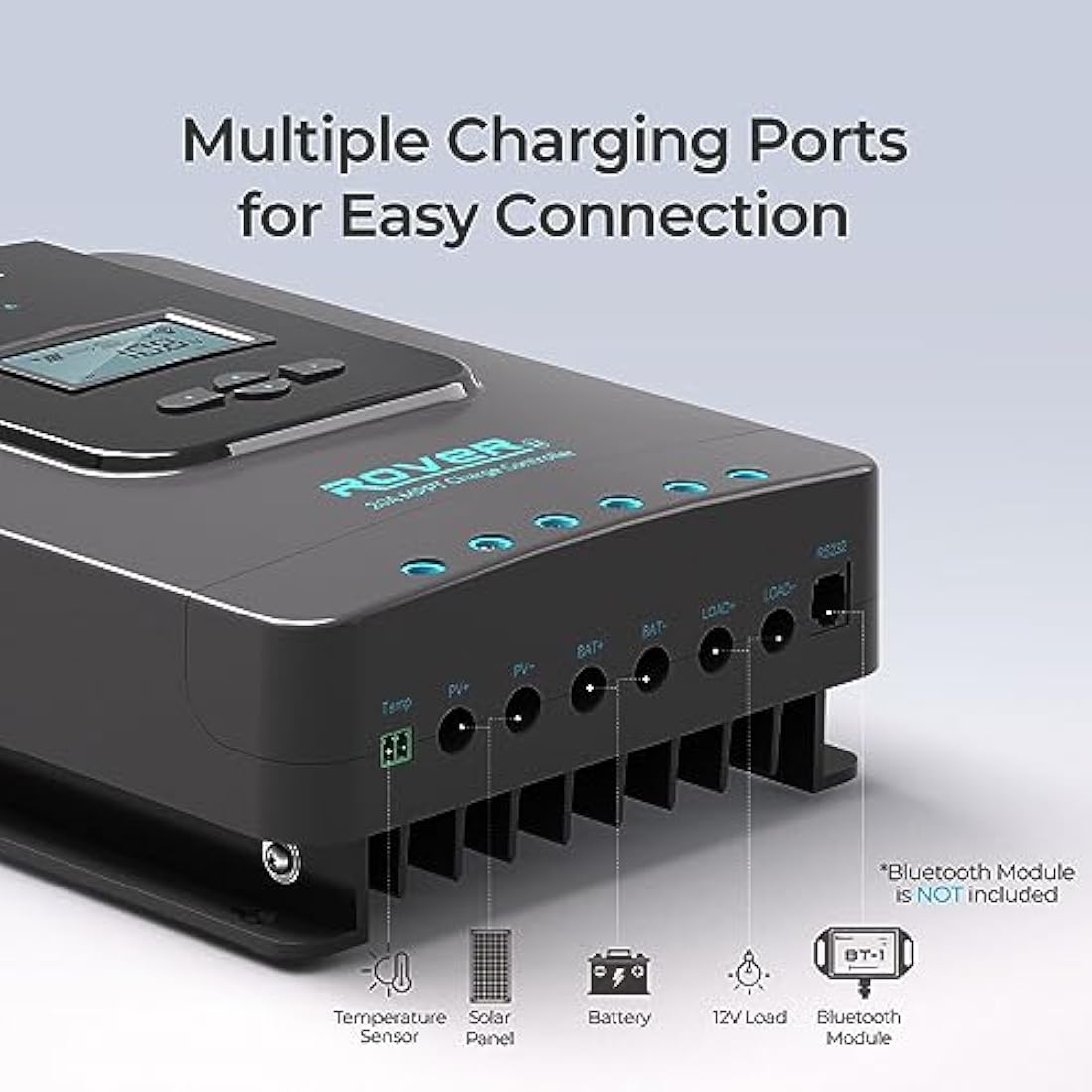 Renogy 20A MPPT Solar Charge Controller | 12V/24V LCD Display Regulator