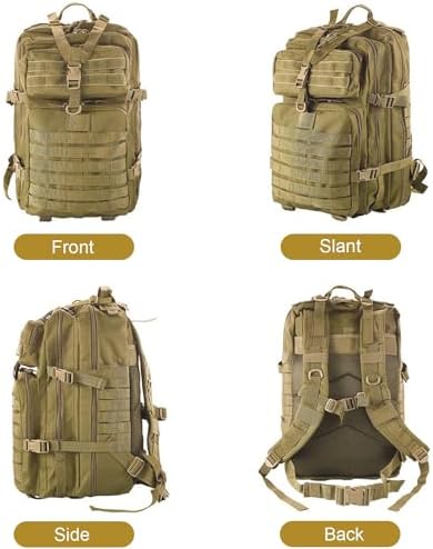 aiGear 45L Military Tactical Backpack | Molle System Hiking Rucksack