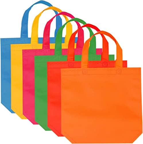 24 Pcs Non-Woven Party Bags – Reusable Gift Totes (6 Colors)