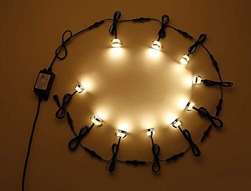 Jolof Store Warm White LED Decking Lights - IP67 Waterproof - 30 Pack