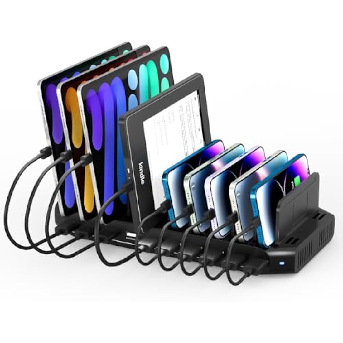 Alxum 60W 10-Port USB Charging Station | Fast Multi-Device Charger