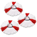 BONBELONG Microfibre Mop Heads for Vileda Turbo – 3 Pack, Red
