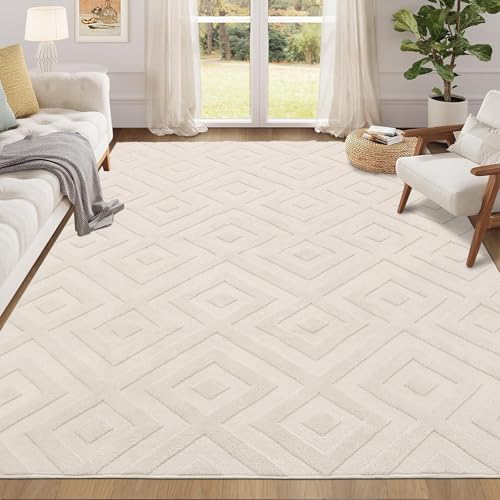 Enyhom Washable Geometric Rug – 120x160cm Non-Slip Modern Area Carpet