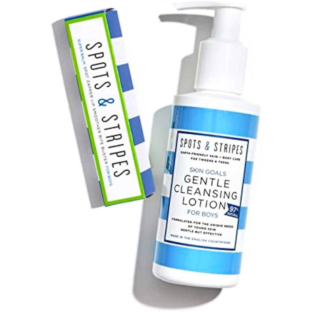 Spots & Stripes Boys Starter Skincare Set | Natural Cleanser & Balm Duo