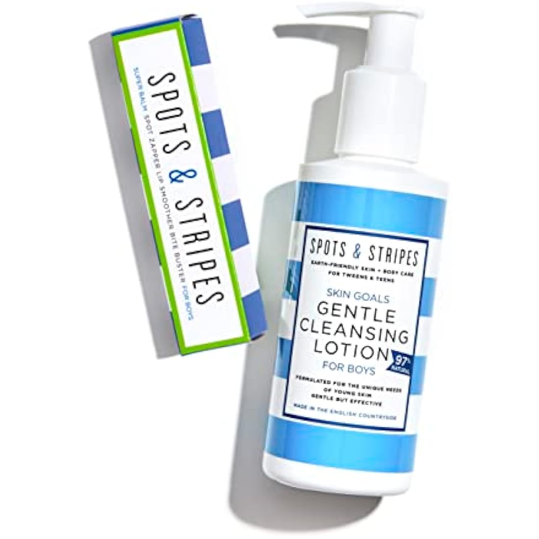 Spots & Stripes Boys Starter Skincare Set | Natural Cleanser & Balm Duo