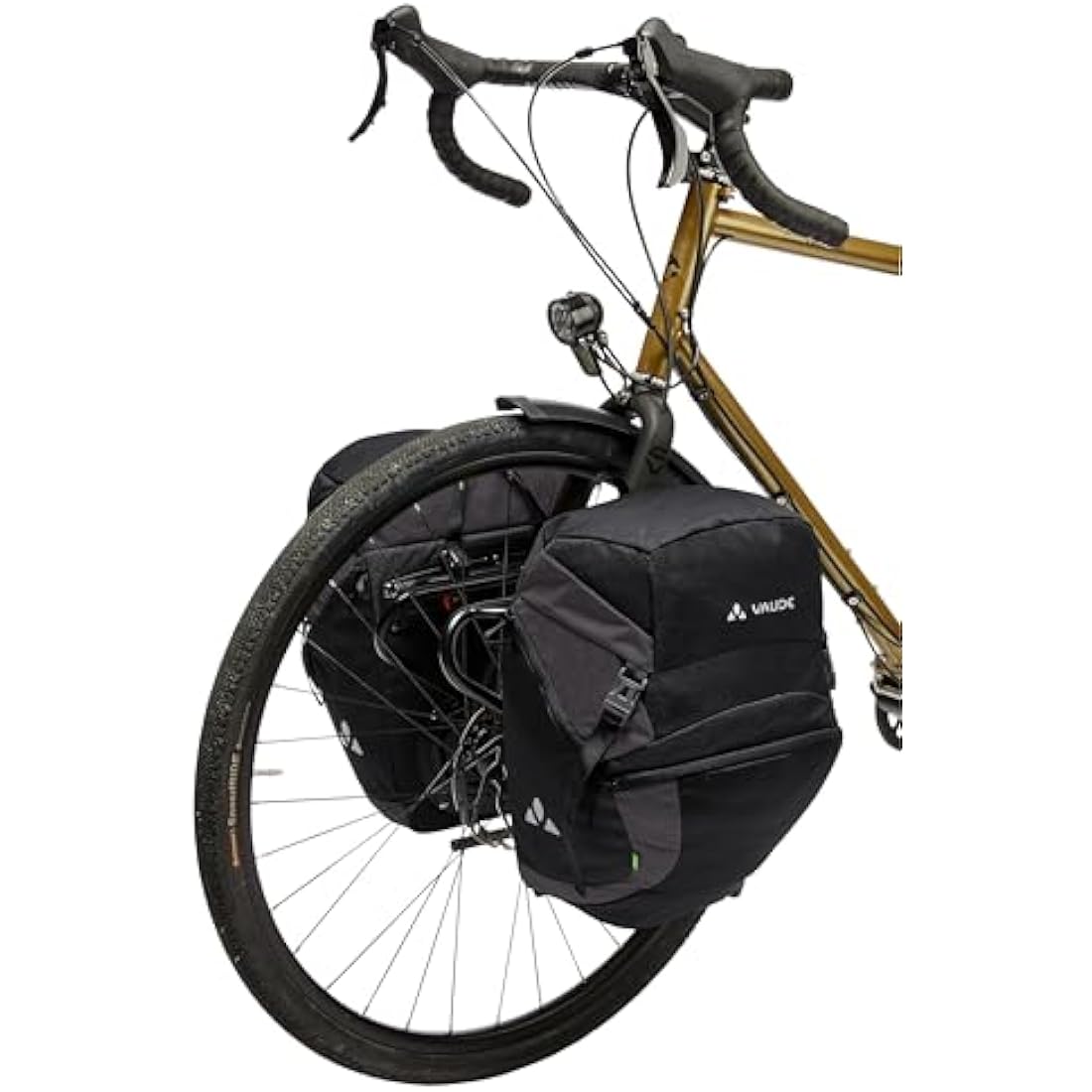 VAUDE Front Bike Bag Set – 16L Waterproof Panniers with QMR 2.0