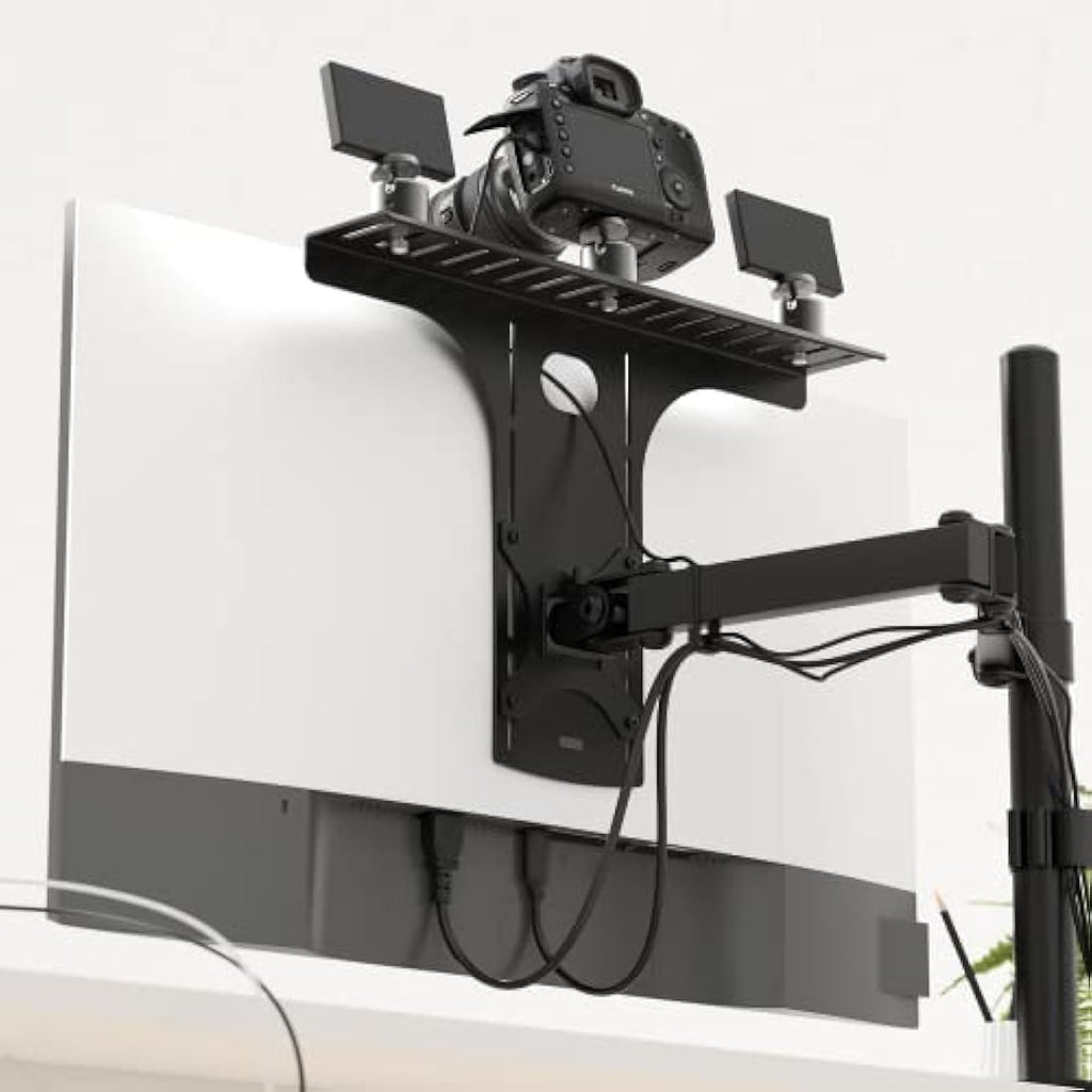 HumanCentric VESA Monitor Shelf | DSLR Camera and Webcam Mount