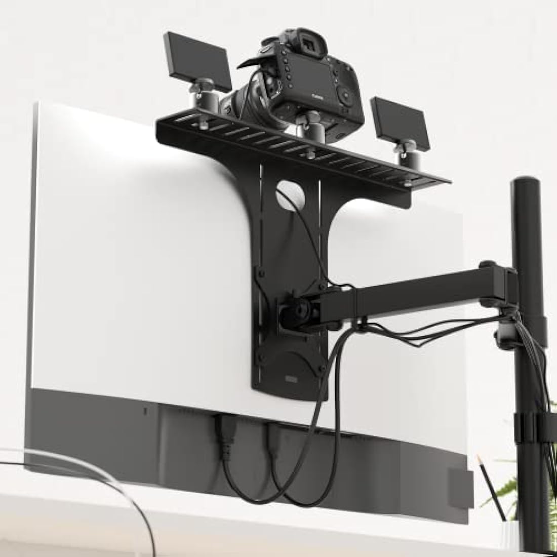 HumanCentric VESA Monitor Shelf | DSLR Camera and Webcam Mount