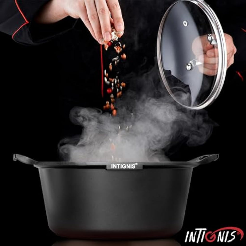 INTIGNIS 36cm Casserole Pot – 14L Large Ceramic Non-Stick Induction Pot