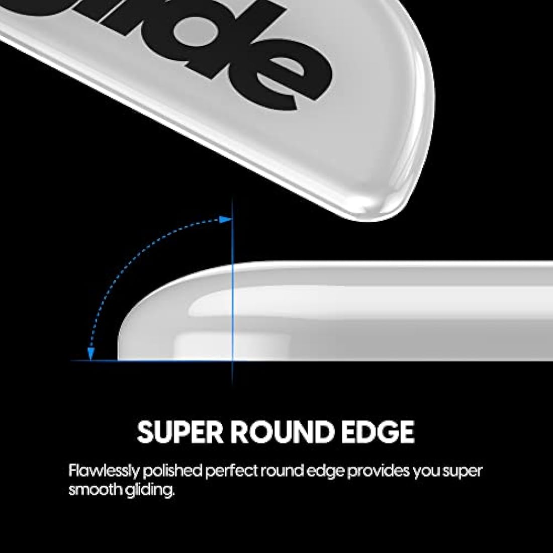Pulsar Xlite Wireless Superglide Glass Mouse Skates - White