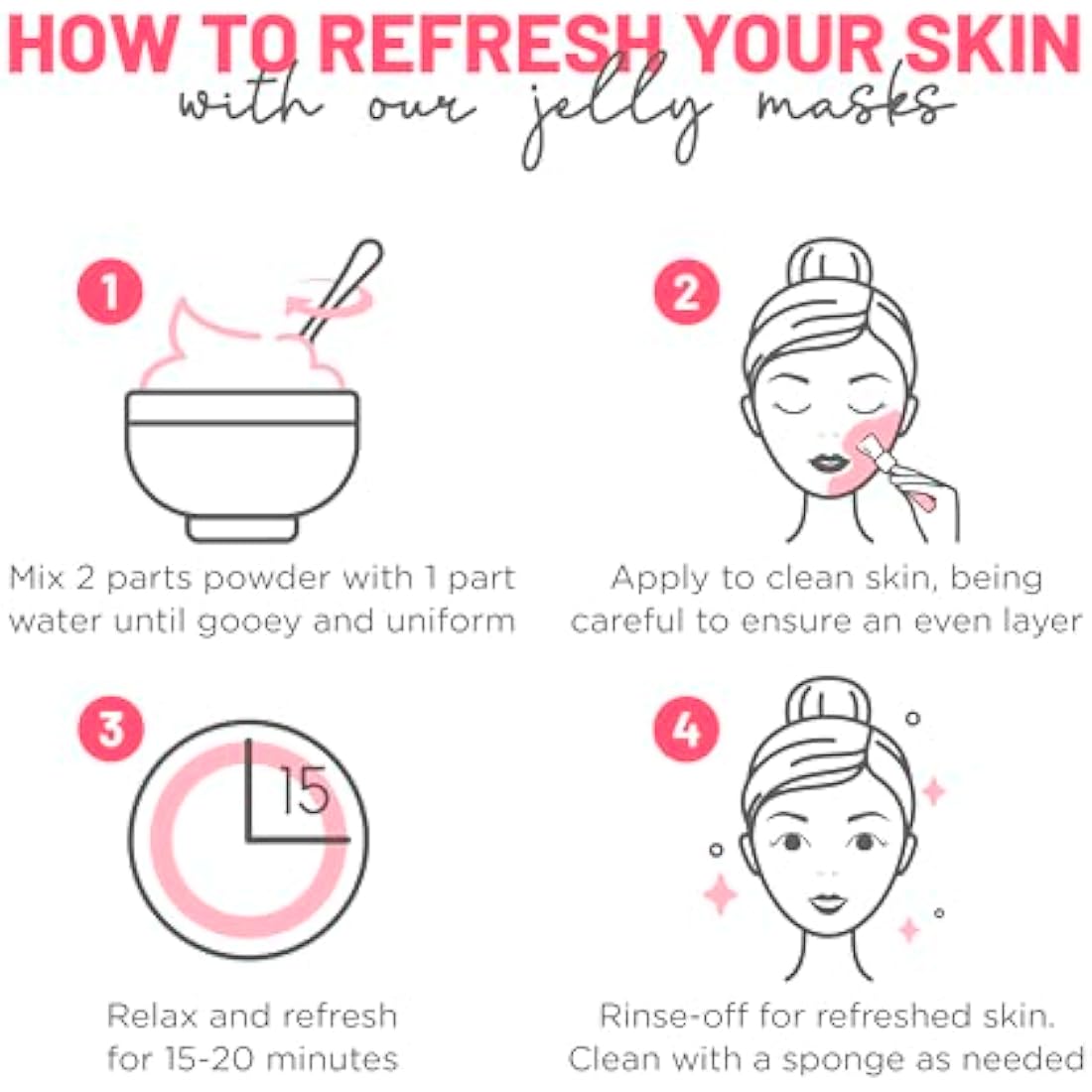 BRÜUN Egyptian Rose Jelly Mask – Peel-Off Rubber Face Mask Powder, 23oz