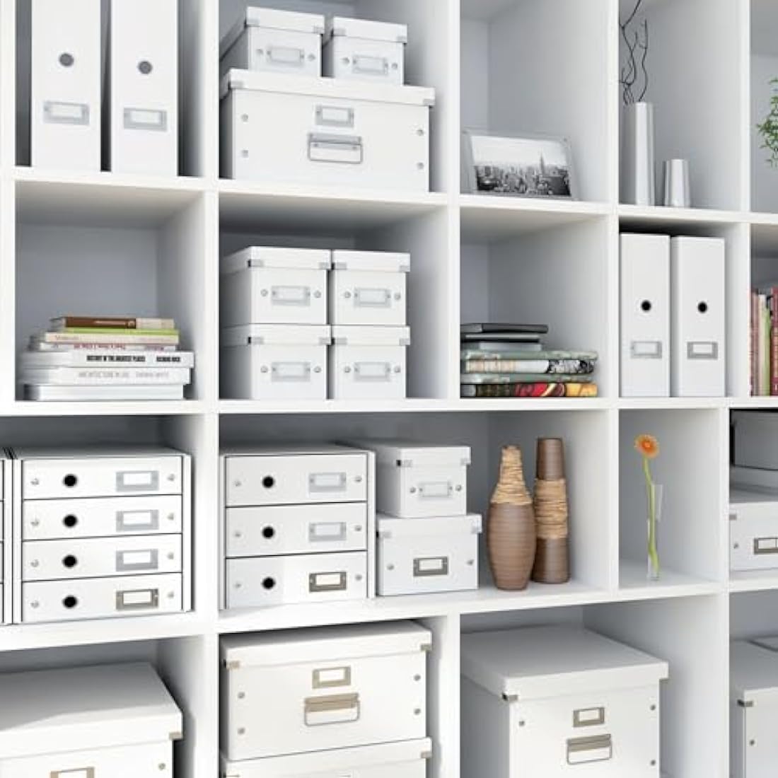 Leitz Click and Store A5 Storage Box – Collapsible White Document Box