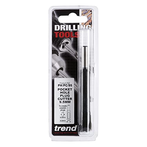 Trend 9.5mm Pocket Hole Plug Cutter Drill Bit for Woodworking – PH/PC/95