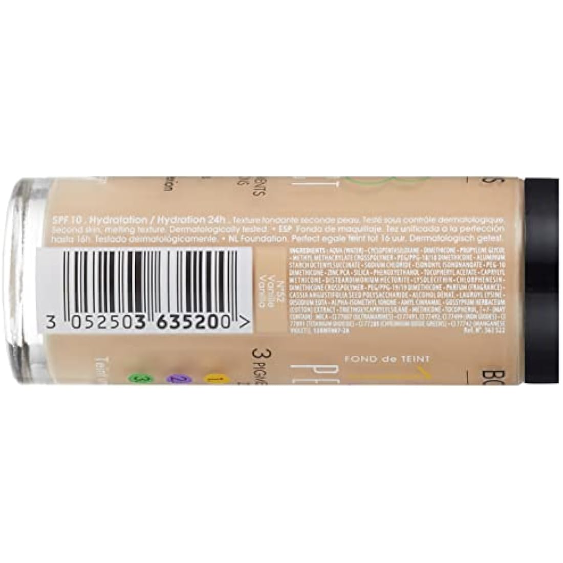 Bourjois 123 Perfect Medium Coverage Liquid Foundation – Vanilla 52, 30ml