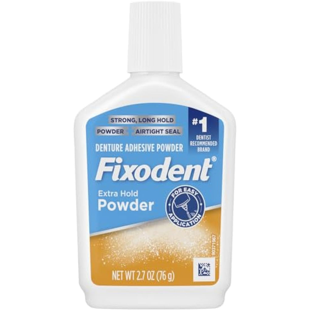 Fixodent Extra Hold Denture Adhesive Powder - 2.7 Oz (Pack of 4)