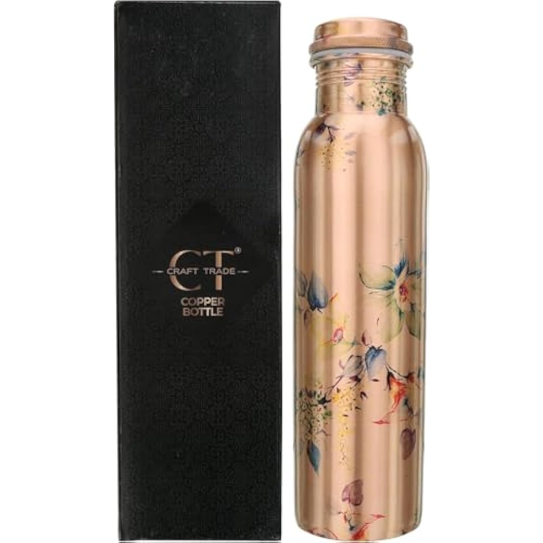 Printed Copper Water Bottle – 1L Leak Proof & BPA Free