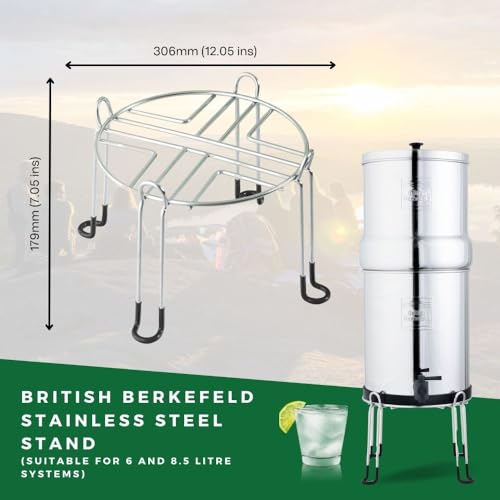 British Berkefeld Stainless Steel Water Filter Stand for 8.5L Systems