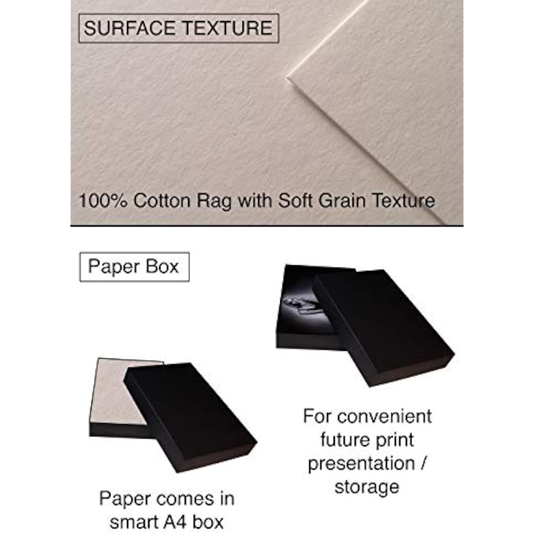 Marrutt 312gsm Smooth Fine Art Inkjet Photo Paper - A4 Cotton Rag, 25 Sheets