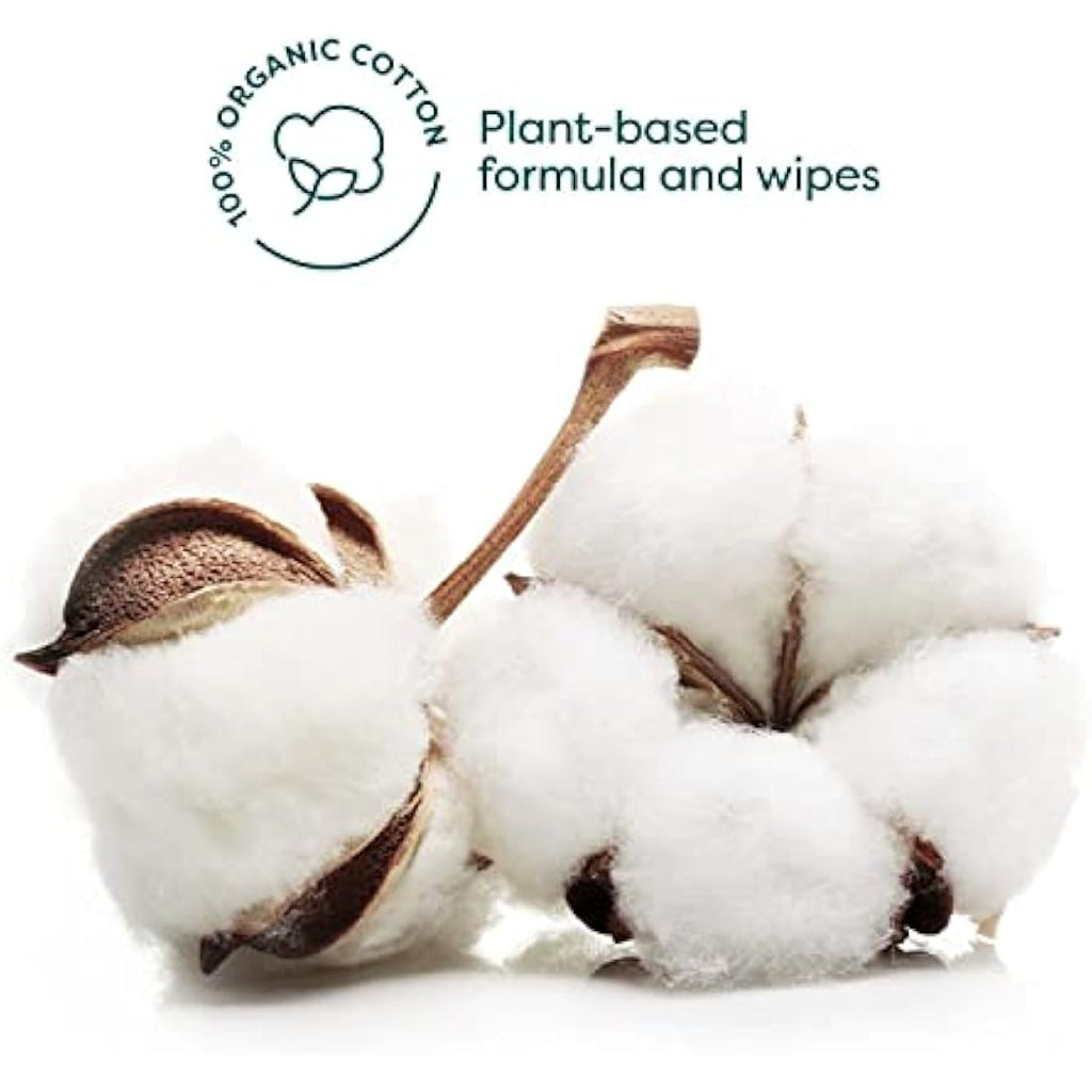Rawganic Organic Cotton Facial Wipes – Aloe & Green Tea – 12 Packs