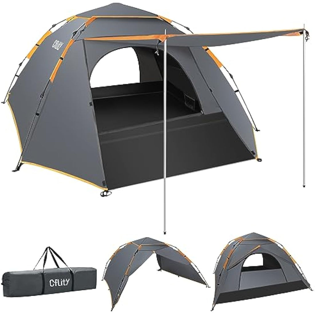 Cflity 3 Person Pop Up Tent – Waterproof 4 Season Instant Camping Shelter