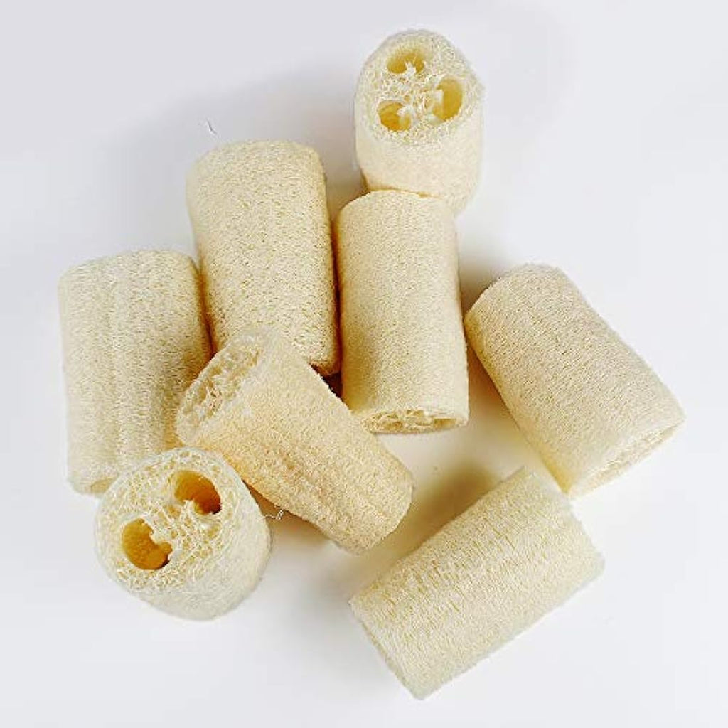 Natural Organic Loofah Sponge - 8pcs Biodegradable Scrubber