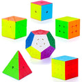 Coolzon Speed Cube Set | 6 Pack Stickerless Magic Puzzles for All Ages