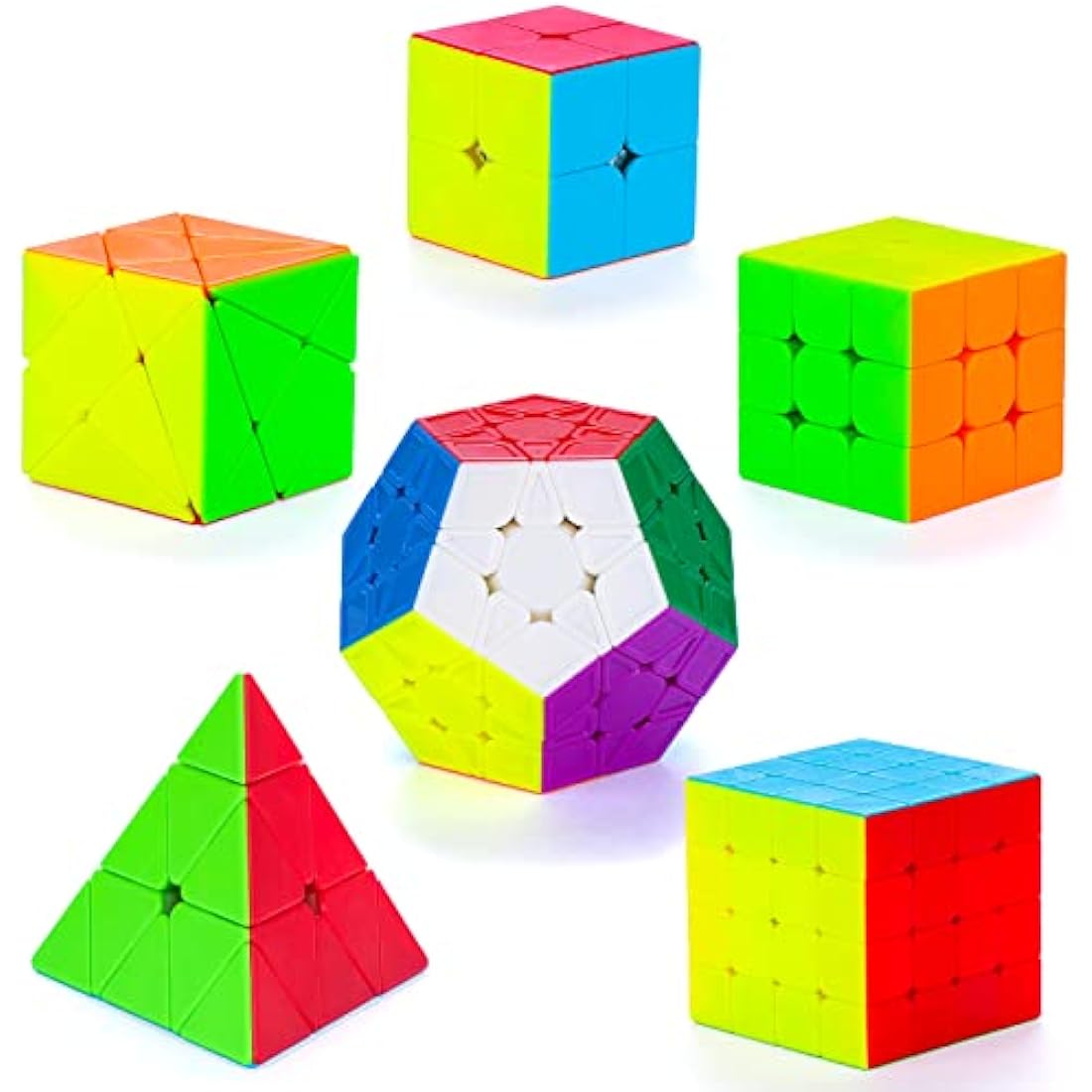 Coolzon Speed Cube Set | 6 Pack Stickerless Magic Puzzles for All Ages
