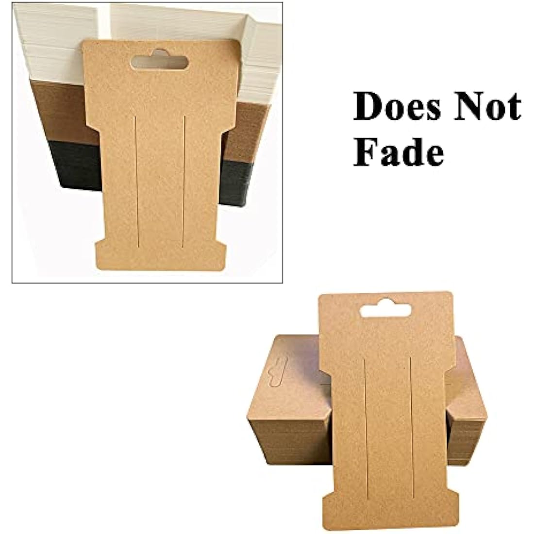 120 Pcs Hair Clip Display Cards | Kraft Paper Hairpin Cards