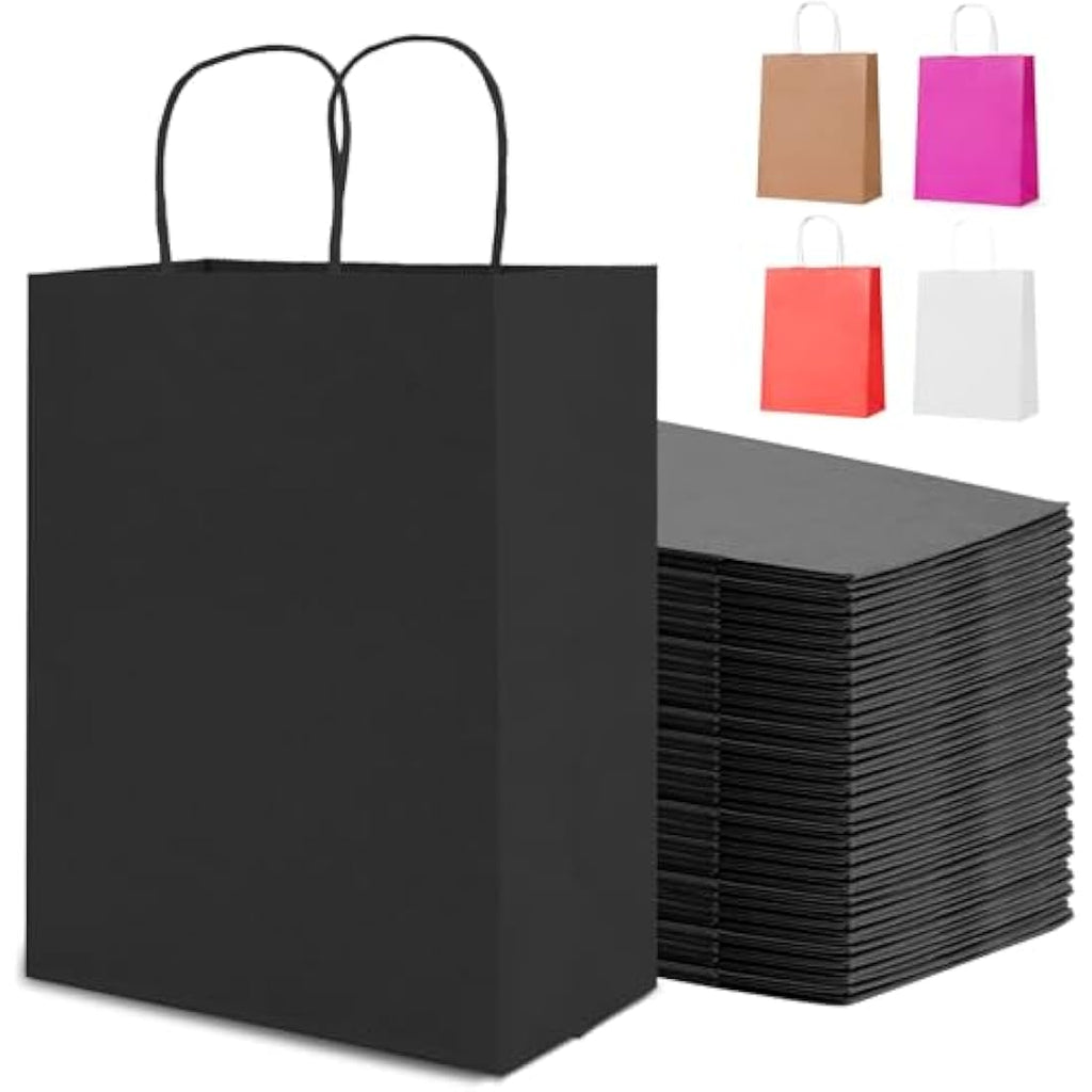 HAUSPROFI Kraft Paper Gift Bags | 25pcs Thicken 130gsm with Handles