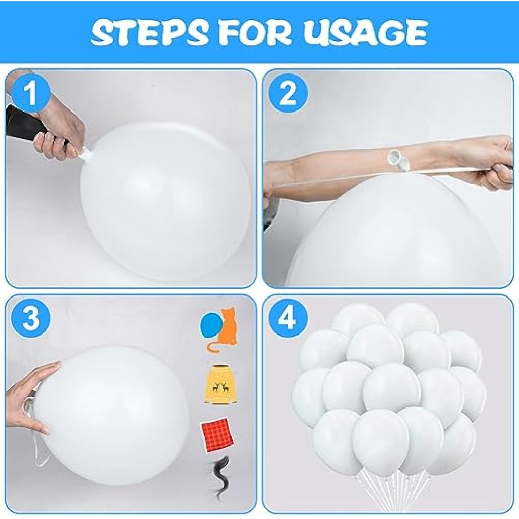 Ainiv 60 PCS Matte White Latex Balloons | 12 Inch Party Decorations