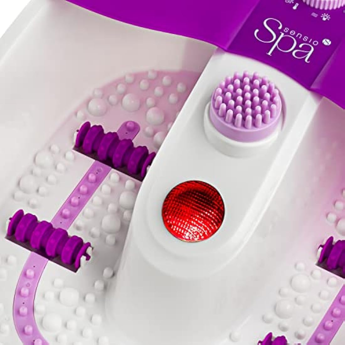 Sensio Foot Spa Massager with Heat, Bubbles and 9-Piece Pedicure Kit