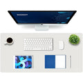K KNODEL Leather Desk Mat – Large Office Mouse Pad & Protector, White