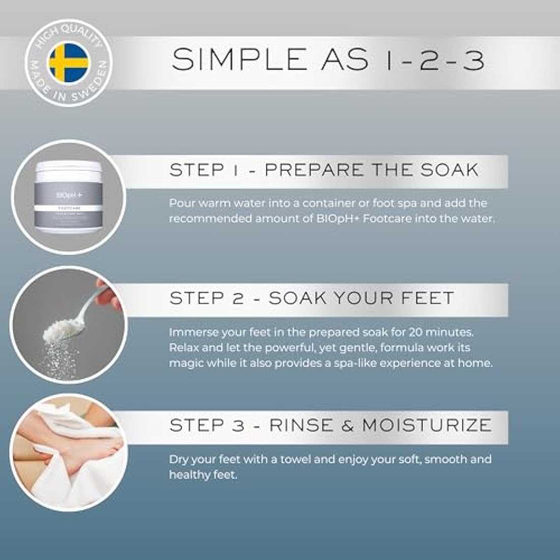 BIOpH+ Footcare Antifungal Foot Soak - Treatment for Athlete's Foot, 500g