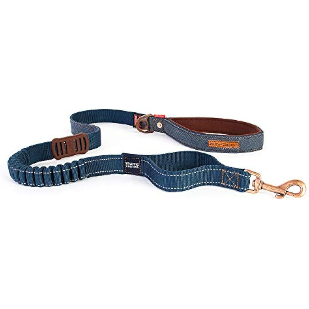 EzyDog Zero Shock Dog Lead – Shock Absorbing Leash, Denim, 48 Inch