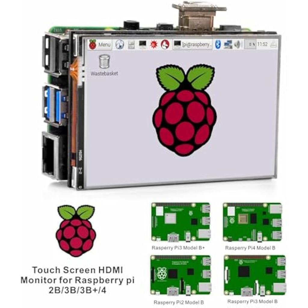 OSOYOO 3.5" Touchscreen LCD Monitor – HDMI TFT Display for Raspberry Pi