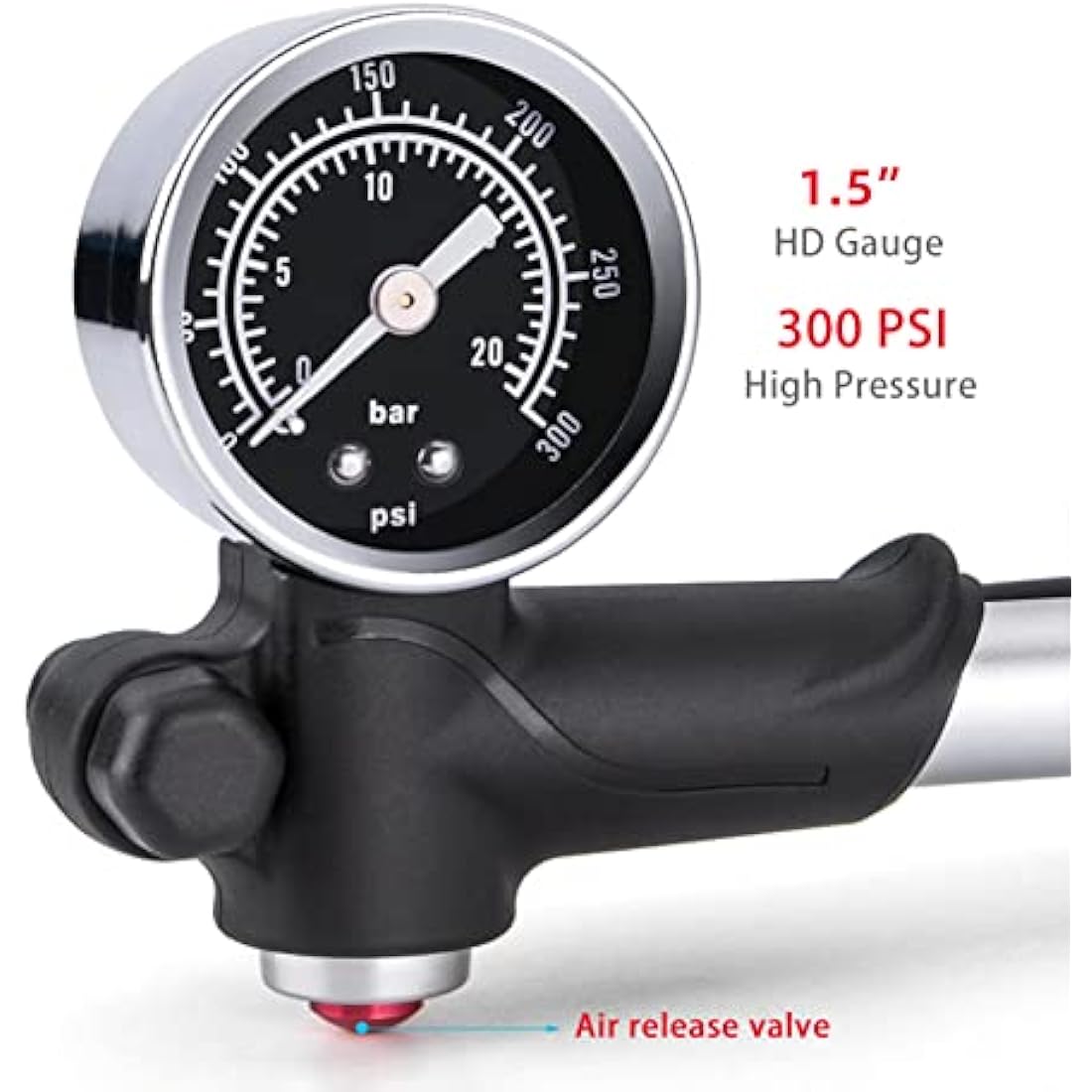 Jolof Store High Pressure Shock Pump – 300 PSI MTB Fork & Tyre Pump