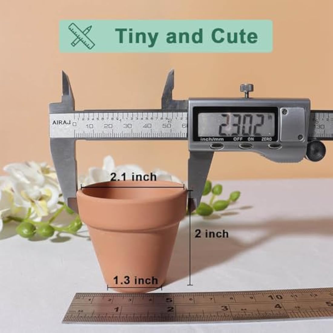 Vensovo 48 Pcs Mini Terracotta Pots - 5CM Small Clay Succulent Planters
