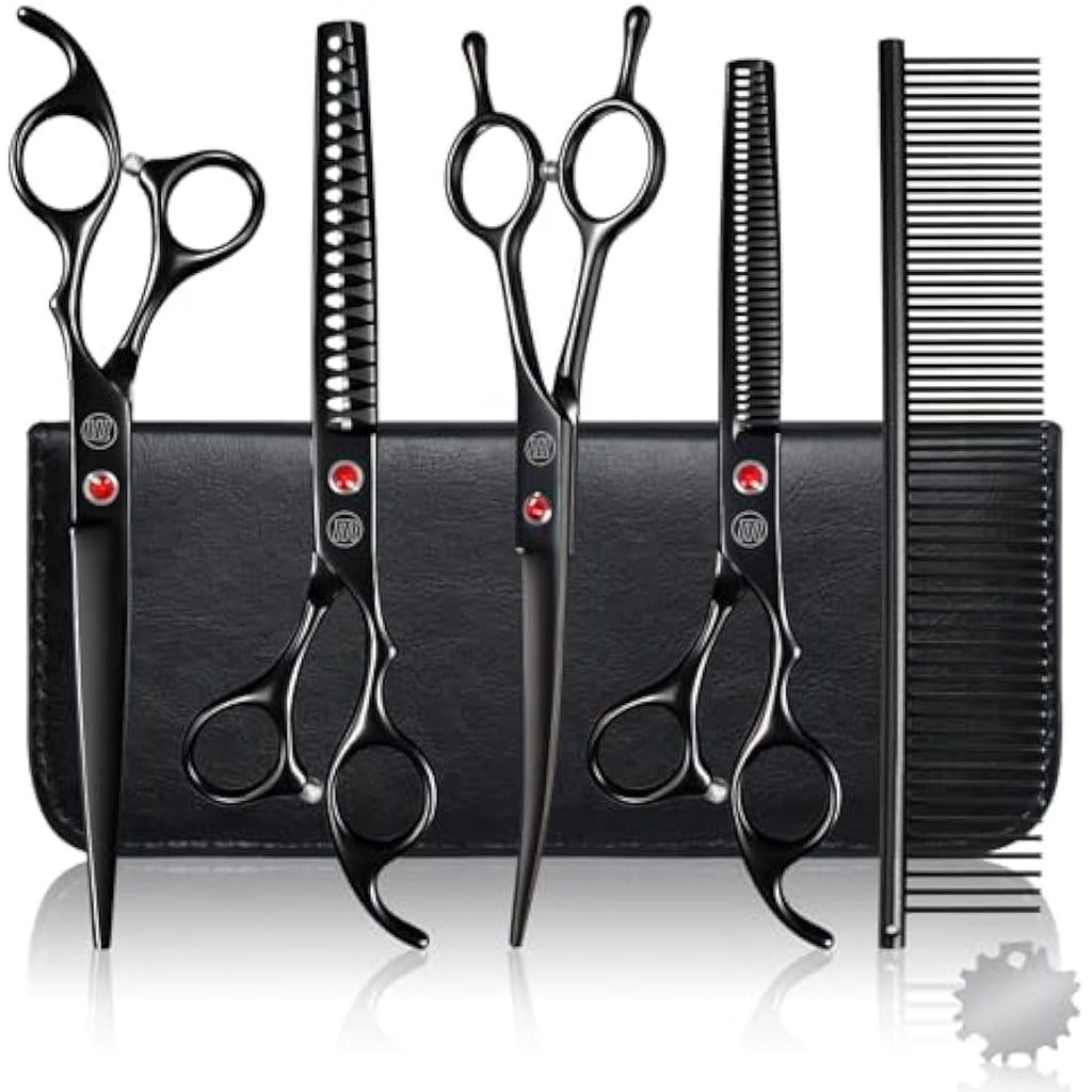 Moontay 8-in-1 Dog Grooming Scissors Set | 440C Stainless Steel Pet Shears