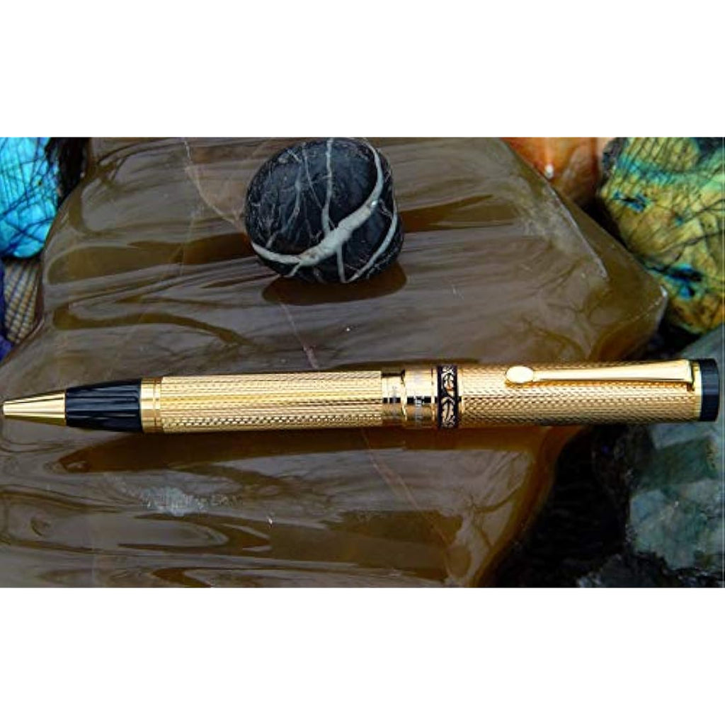 Xezo Tribune 18K Gold Plated Ballpoint Pen | Limited Edition Brass