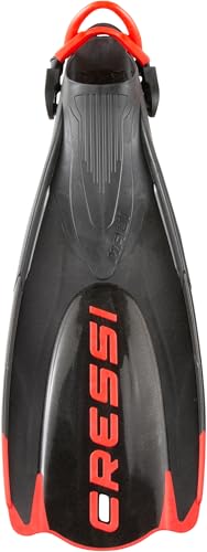 Cressi Maui Adjustable Diving and Snorkeling Fins with EBS - Black/Red
