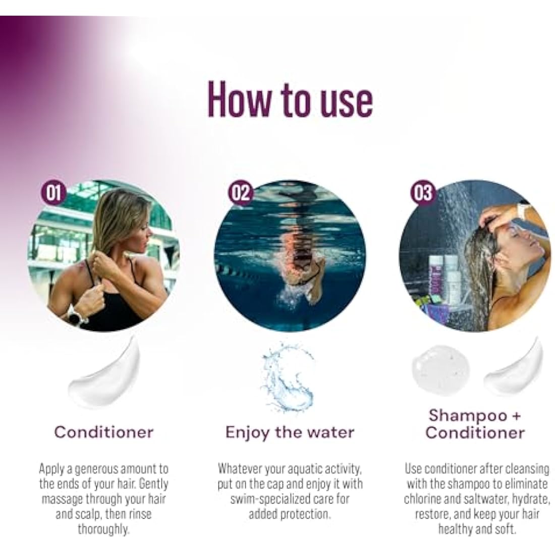 TRIHARD Swim Shampoo & Conditioner | Chlorine Removal Hair Care Set